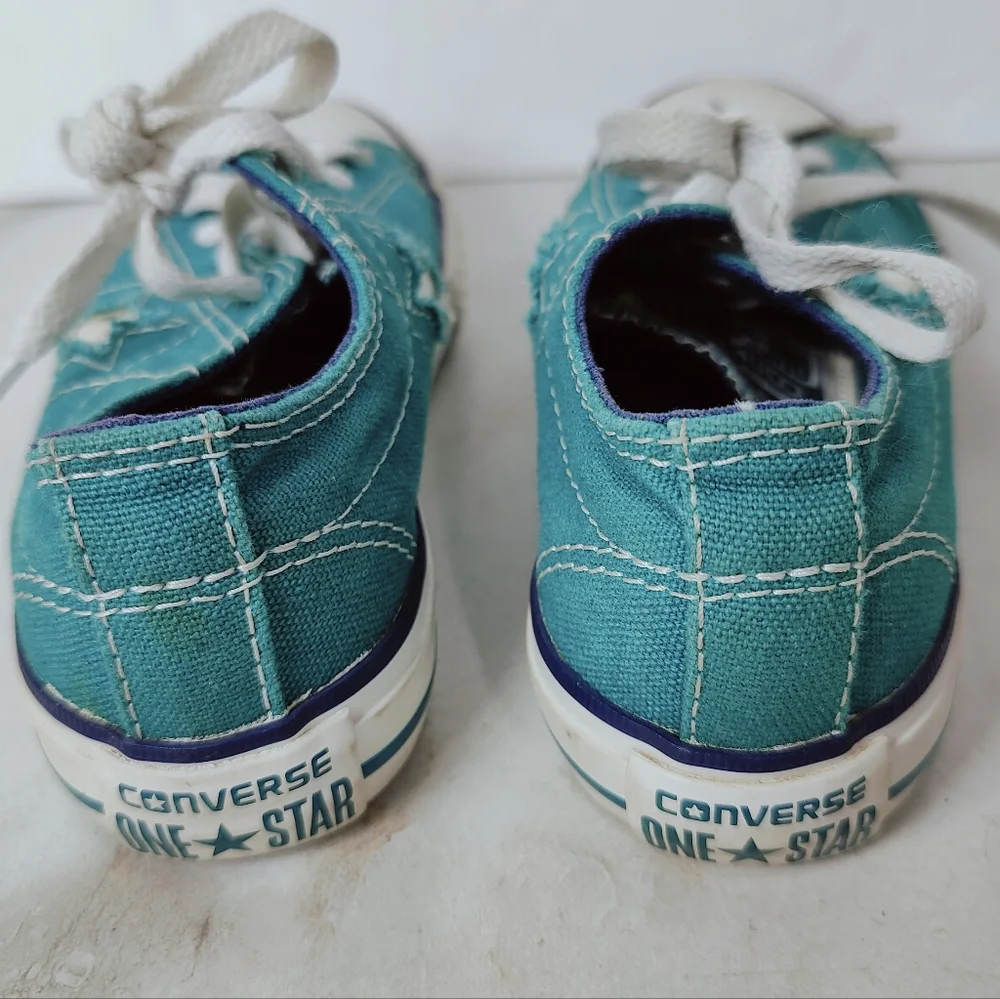 Converse One Star Teal Green Kids' Toddler Sneakers Tennis Shoes, Sz 12